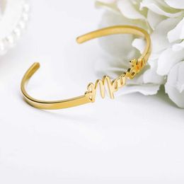 Bracelets de charme Cus Nom arabe Bracelets pour femmes Nom en acier inoxydable personnalisé Bracelet Bracelet BFF bijouterie Pulseras Mujer Moda 2023