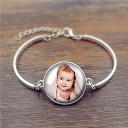 Bedelarmbanden aangepaste armband po van je baby moeder het kind opa ouder goedgeloving voor familiegeschenkencharm