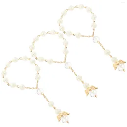 Bracelets porte-bonheur décorer Bracelet de prière perles petites perles baptême Souvenir cadeau femmes bijoux poignet décoration chapelet