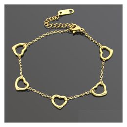Bracelets de charme Design Heart Luxury Womens Love Positive Mens Bracelet Bijoux 925 Sier Christmas Gift Woman For Drop Livrot Dhqlb