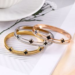 Bracelets de charme Braceuse Bracelet Braceuse Bracener Bracelets Vans Cleefly Clover Star Star Kaleidoscope Gold Bracelet For Womens Valentin's Jewelry