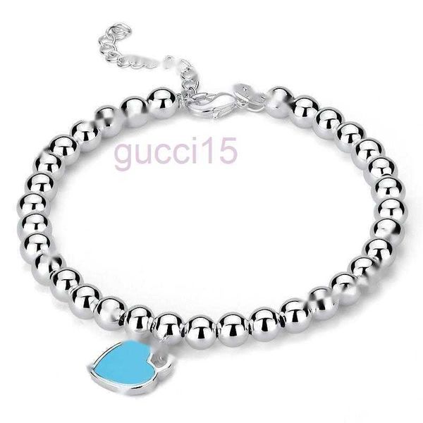 Bracelets de charme Bracelet de créateur pour femmes amour coeur Tiffanyitys bijoux de luxe argent rouge bleu rose chaîne en titane cadeau de jour des enseignants 1vb5 TB3G