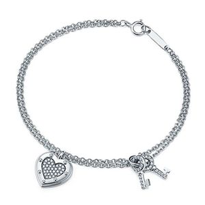 Bracelets de charme Bracelets de créateurs 100 925 argent Sterling Original authentique classique clé coeur Bracelet cadeau exquis mariage femmes Bracelet bijoux SG8I