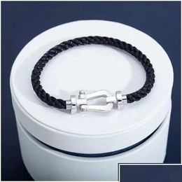 Charmarmbanden Designer Forces 10 Bracelet Luxury Letter Men Fashion Trend Women Classic Sieraden Hoogwaardige Horseshoe Patroon Dro Dhqke