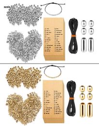 Bedelarmbanden doe -het -zelf armband maken kit ronde spacer kralen lange buis handmatig verstelbare ketting morse code card5754574