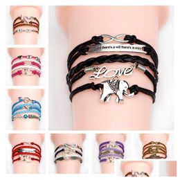 Bracelets De Charme Bracelet À Tricoter Diy Pour Femmes Accessoires De La Série Infinity Gsfb052 Mix Order 20 Pieces A Lot Drop Delivery Jewelry Dhvoa