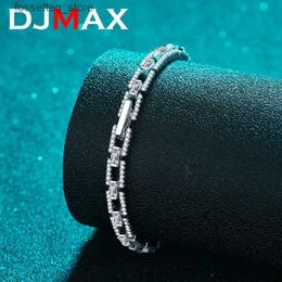 Bracelets de charme DJMAX 3-3.5CT S925 argent Sterling D couleur incrusté Moissanite luxe Tennis dames bijoux livraison gratuite en gros L240319