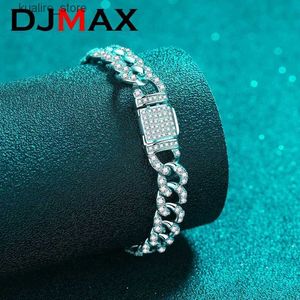 Bedelarmbanden DJMAX 4.2-5.48CT Moissanite voor dames origineel 925 sterling zilver heren luxe moissanite diamanten ketting nieuw 2023 L240322