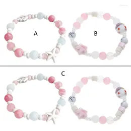 Bracelets de charme Dopamine Perles Brins Bracelet Usage Quotidien Bijoux Cristal Perle Chaîne À Main Couleur Bonbon Femmes