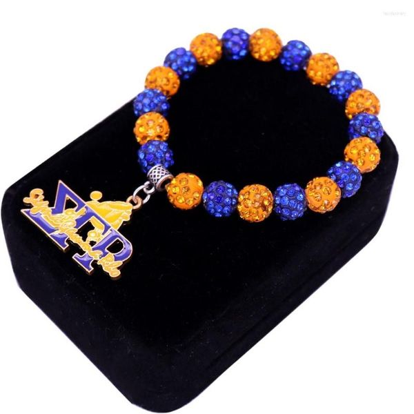 Pulseras con dijes de doble nariz llegada letras griegas Poodle Sigma Gamma Rho Bead Sorority SGR etiqueta joyería para mujeres