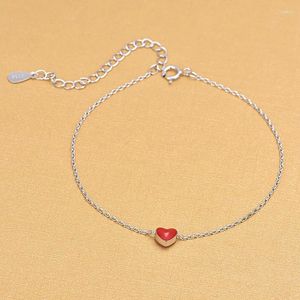 Bracelets de charme Arrivées Dreamysky Real Heart Silver Color pour les femmes Pulsera de Plata Drop