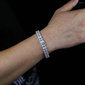 Bedelarmbanden drop schip 5a cz verharde tennisketen armband met rhodium vergulde hiphop punk sieraden voor mannen vrouwen feestgeschenk