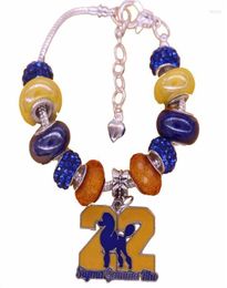 Bracelets de charme Drop navire jaune bleu grand trous perles de trous grec sigma gamma rho bracelet avec chaîne fawn221491985