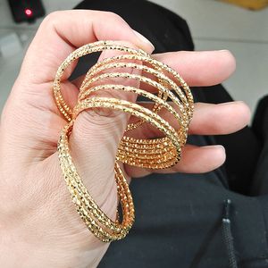 Bedelarmbanden Dubai babybangen Ethiopian Indian 37 jaar oude goudkleur Afrikaanse balfeestjes geschenken niet kunnen openen 230511