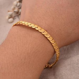 Bracelets de charme Dubai Gold Color BanglesBracelets pour femmes homme Bracelet islamique musulman arabe moyen-orient bijoux cadeaux africains206q