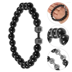 Bracelets de charme Bracelet Haltal Bracelet Black for Men Fitness pour hommes en alliage zinc pondéré en poids cool