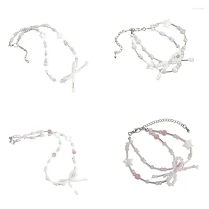 Bracelets de charme Collier élégant pour occasions spéciales Bracelet de bracelet de perle d'étoile de nœud papillon