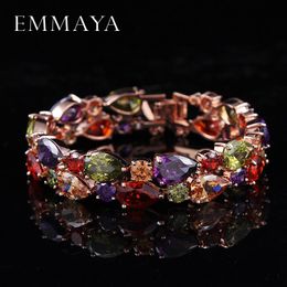 Bracelets de charme Emmaya prix usine Mona Lisa multicolore cubique Zircon bracelets de luxe mariage pour femmes bijoux en cristal 230215