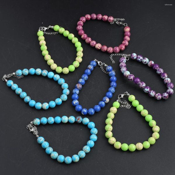 Pulseras con abalorios, pulsera de piedra emperador, grano exquisito, textura suave, hermosos colores para hacer joyas DIY, collar hecho a mano