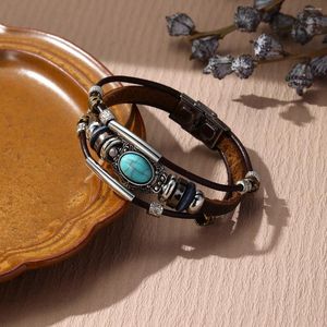Bracelets de charme Bracelet pour femmes en cuir de mode européenne et américaine