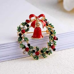 Bracelets de charme européens etamerican Nouveaux anneaux de fleur minimalistes Bonnes Bells Bow Noux de noués à l'huile peinte en diamant Série de Noël Bracelets