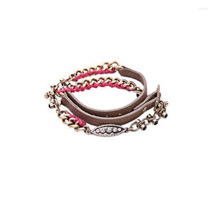 Bracelets porte-bonheur Bracelet en cuir perlé européen en gros à la main chaîne de corde égyptienne ethnique féminine pour toujours amis