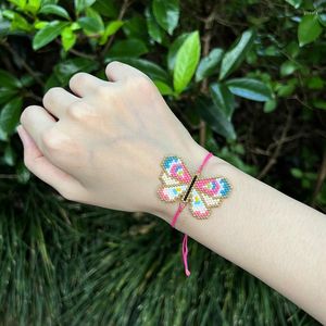 Charm Armbanden Fairywoo Leuke Vlinder Armband Handgemaakte Geweven Miyuki Kraal Sieraden Accessoire Voor Vrouw Bulk Groothandel