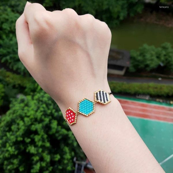 Bracelets de charme bracelet gamin Fairywoo Gift Geometric Luck SweetString Bangles Vintage Armbanden USA Steel inoxydable