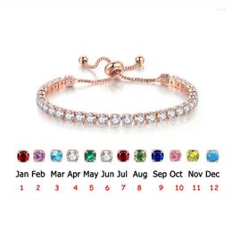 Bracelets de charme chaîne ajustée de la mode pour femmes Bracelet de tennis en cristal zircon cadeaux scintillants pulseras mujer