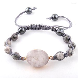Bracelets de charme mode beaux bracelets d'enveloppe de pierre semi-précieuse de lien Druzy blanc