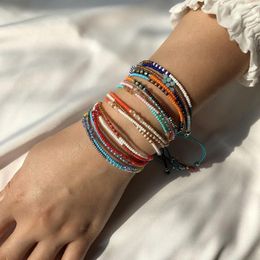 Charmarmbanden mode Boheemse kleurrijke kristallen armband voor vrouwen minderheid DIY handgemaakte kralen nationale stijl vrouw