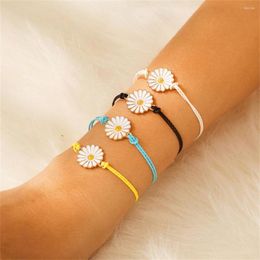 Bedelarmbanden mode boho zonnebloem voor vrouwen multicolor daisy rijst kralen gevlochten armband set handgemaakte vriendschap sieraden accessoire
