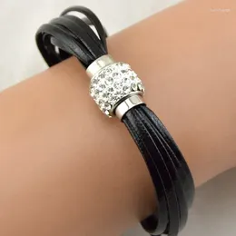 Bracelets de charme bracelet de mode pour femmes bricolage aimant en cuir multicouche Femme