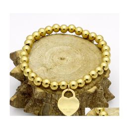 Bracelets porte-bonheur marque de mode femmes inoxydable s'il vous plaît revenir au coeur breloques Psera Bracelet 1 pièces livraison directe bijoux Dhimu