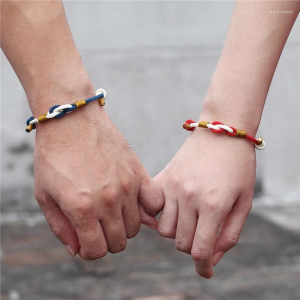 Charm Armbanden Mode Paar Armband Milan Touw Concentrische Knoop Oneindigheid Voor Mannen Vrouwen Token Of Gift SL069