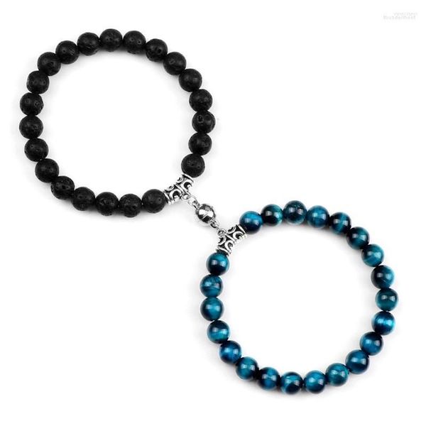 Bracelets porte-bonheur mode Couple créatif Bracelet aimant main corde une paire d'ensembles copines et sœurs cadeaux d'amour longue distance