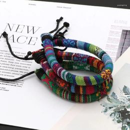 Bracelets de charme mode pour femmes conception tribale ethnique tricoté bijoux réglables