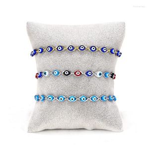 Bracelets de charme Mode Or Argent Couleur Yeux Bleus Bracelet À Breloques Alliage Lien Réglable Bijoux Hommes Femmes Cadeaux