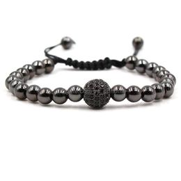 Bedelarmbanden mode sieraden kralen armband zirkoon pave kralen touw gevlochten mannen vrouwen goud klassieke armbanden luxe verstelbare brace dhvp9