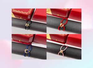 Bracelets de charme Bijoux de mode 23 couleurs COLLE COTTON ROPE Classic Tricolor Bracelet en bracelet en acier inoxydable pour hommes Femmes 8308843
