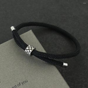 Pulseras con dijes Pulsera para hombre de moda con anillos de acero inoxidable Cadena de cordón deslizante y ajustable Braslet Accesorios Hombre Brazalete Herren