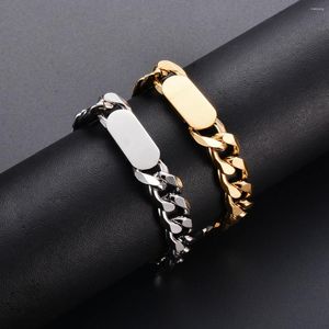 Charm Armbanden Mode Heren Eenvoudige Rvs Ketting Voor Vrouwen Unisex Pols Sieraden Geschenken Punk Metal Hip Hop Paar