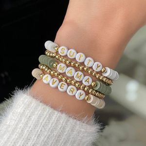 Bedelarmbanden mode gepersonaliseerde eerste letter armband vrouwen ontwerpnaam woord voor sieraden cadeau 231027