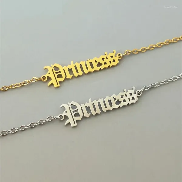 Bracelets de charme Fashion Princess Lettre pour femmes