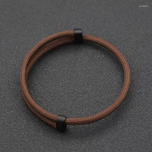 Bedelarmbanden Mode Aanpasbare Touw Voor Mannen Vrouwen Minimalistische Marine Zwarte Draad Armband Camping Sieraden Yoga Braslet Gift Hem