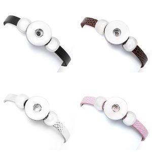 Bracelets porte-bonheur mode Se0002 cuir Snap Bracelet beauté meilleure vente Fit boutons bijoux en gros livraison directe 2022 Smtzj