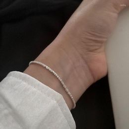 Bracelets porte-bonheur mode couleur argent pour les femmes amitié Simple cristal brillant mariée mariage bijoux fins cadeau