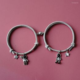 Bracelets porte-bonheur Mode Simple Dream Star-Attrapeur Astronaute Étoile Lune Couple Bracelet Pour Hommes Et Femmes Amoureux De La Personnalité # MZ218