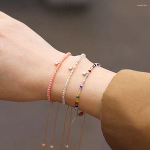 Pulseras de encanto Moda Pequeñas cuentas Miyuki Pulsera trenzada Accesorios de circonio de lujo Brazalete para mujer Braclet para fiesta de boda femenina