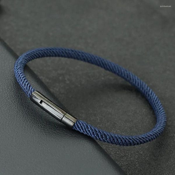 Braceletas Charm Fashion de acero inoxidable brazalete de hebilla unisex 4 mm Milan Hilo Braslet regalo para amantes accesorios de ocio Joias